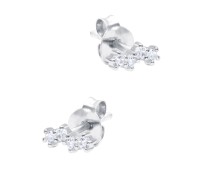 Shining CZ Crystal Silver Stud Earring STS-6277
